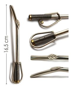 BOMBILLA  ALPAKA la HOJA Yerba Mate Podwojny FILTR