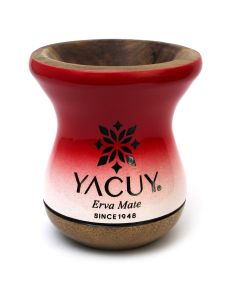 Naczynie do Yerba mate Chimarrao Yacuy Cuia De Madeira Imbuia 200-220 ml - czerwona ombre