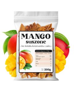 MANGO SUSZONE 200g Naturalne plasterki chipsy bez cukru 0,2Kg