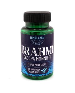 Brahmi Bacopa Monnieri Suplement diety - 60 kapsułek wegańskich